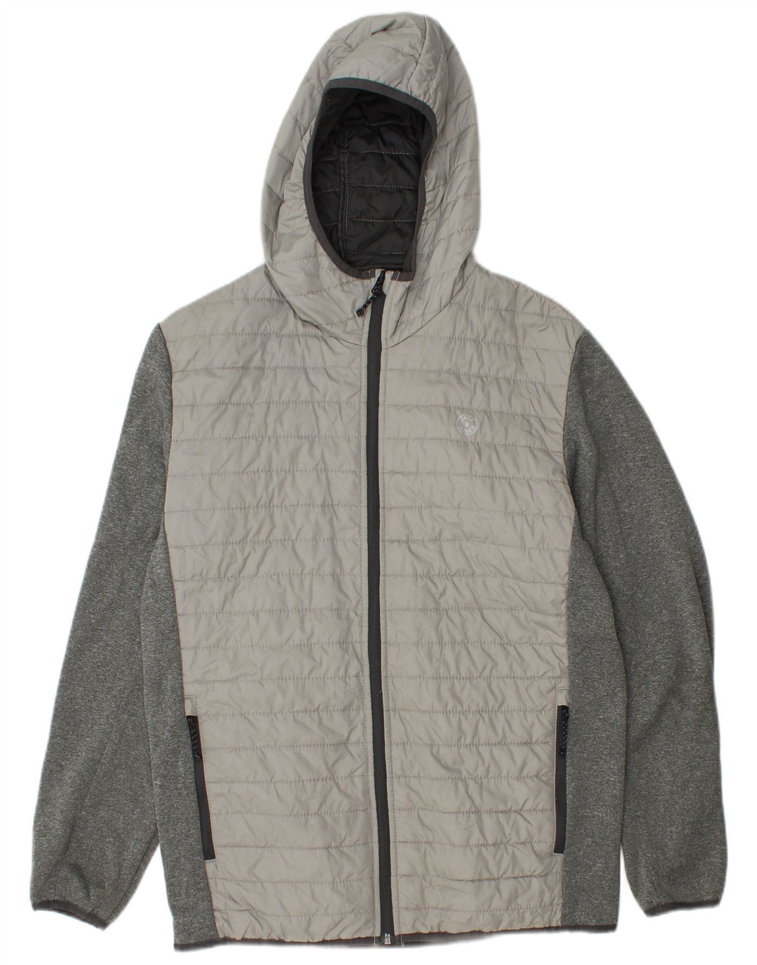 Jack & Jones muška podstavljena jakna s kapuljačom UK 38 srednje sive boje