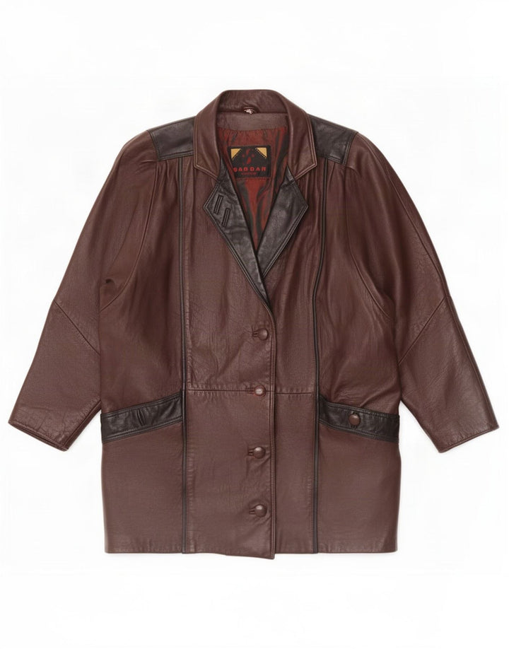 Sardar ženski preveliki kožni kaput UK 16 Large Brown