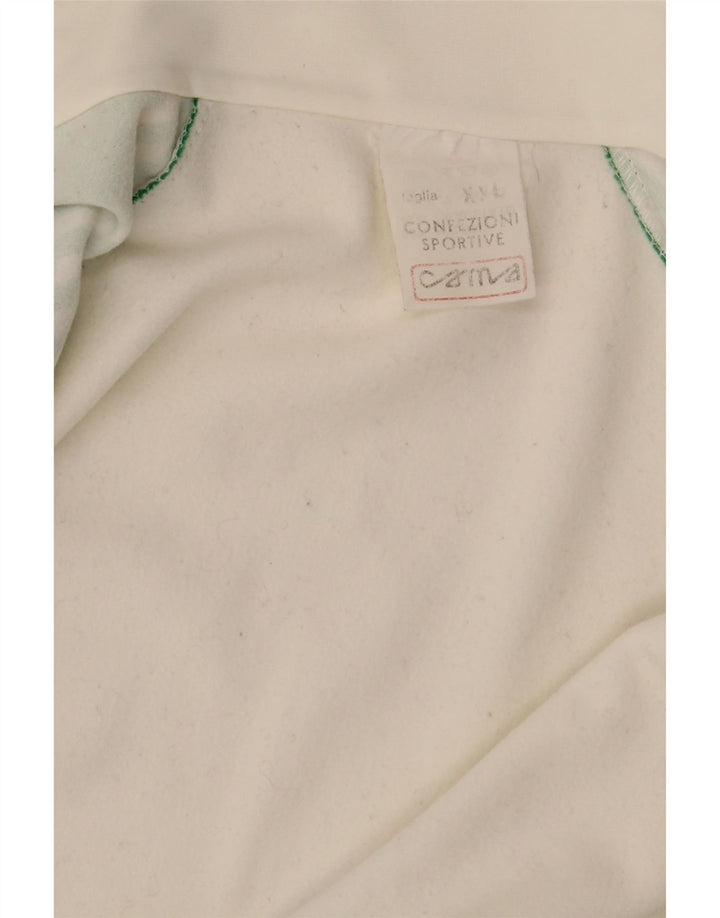 Vintage muška gornja jakna od trenirke 2XL bijeli najlon u boji