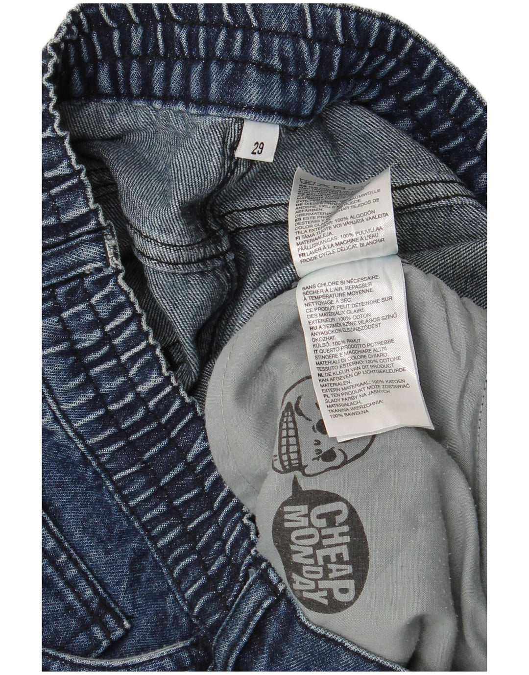 Jeftine Monday muške traper bermude W29 Male tamnoplave pamučne hlače