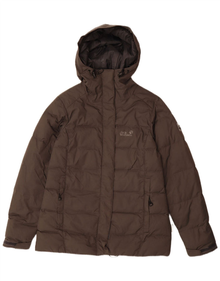Jack Wolfskin ženska podstavljena jakna s kapuljačom UK 12/14 srednje smeđa poliamid