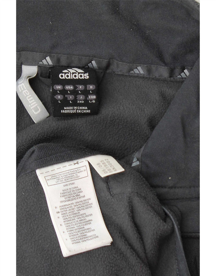 Adidas muška flis jakna UK 40 veliki sivi poliester