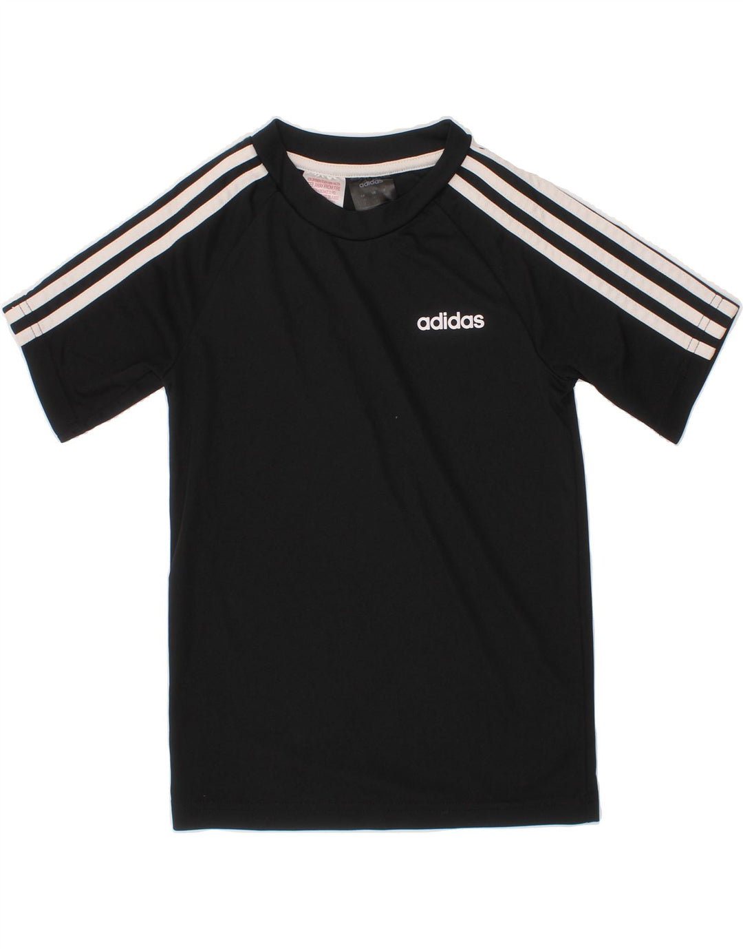 ADIDAS Boys Climalite T-Shirt Top 7-8 Years Black Polyester Vintage Adidas and Second-Hand Adidas from Messina Hembry 