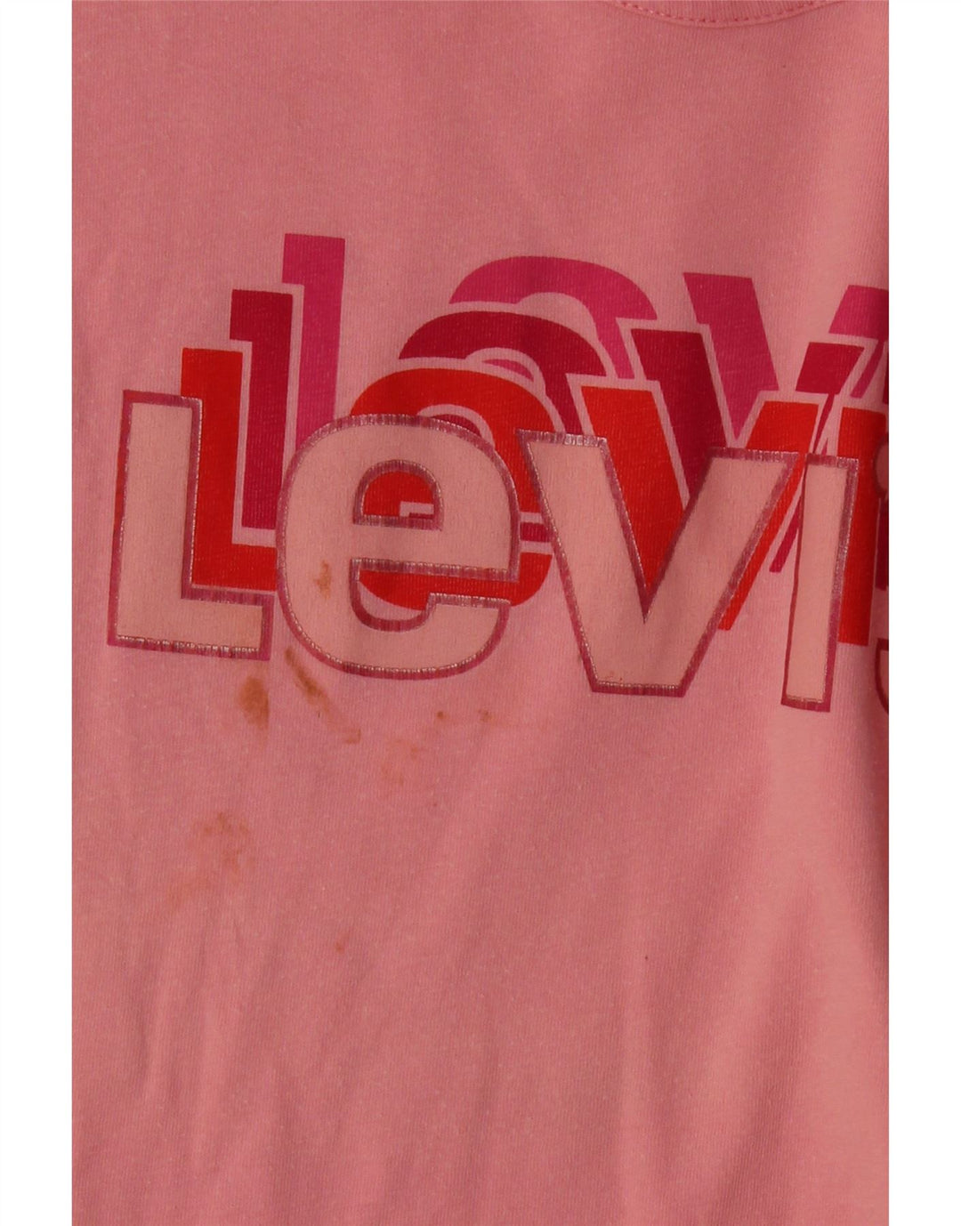 LEVI'S Girls Graphic T-Shirt Top 13-14 Years Large Pink Cotton Vintage Levi's and Second-Hand Levi's from Messina Hembry 