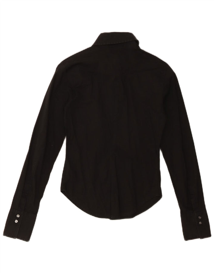 DIESEL Womens Paris Shirt UK 10 Small Black Cotton