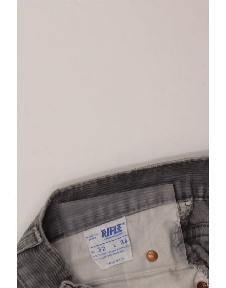 RIFLE Muške ravne hlače od samta W28 L28 plavi pamuk