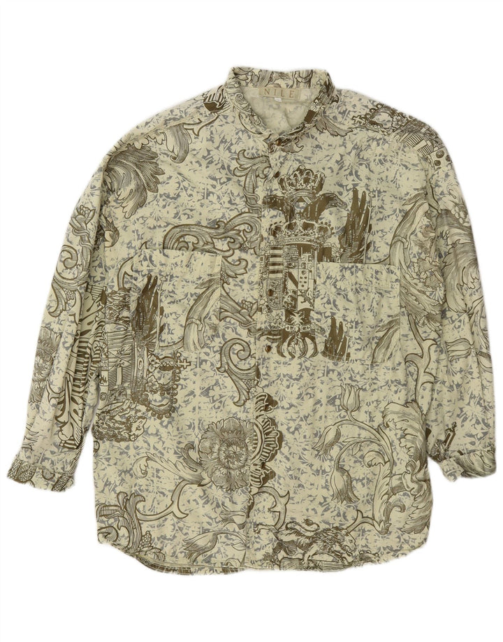 Vintage muška košulja veliki zeleni paisley pamuk