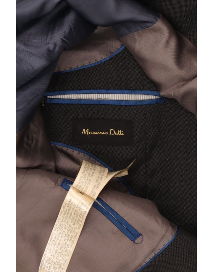 Massimo Dutti muška jakna sa 2 gumba US 46 XL siva acetatna klasična
