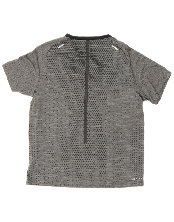 Nike Dri Fit majica kratkih rukava Srednje sivi geometrijski poliester