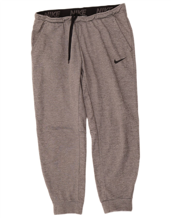 Nike muške Therma-Fit trenirke Hlače za trčanje Veliki sivi poliester