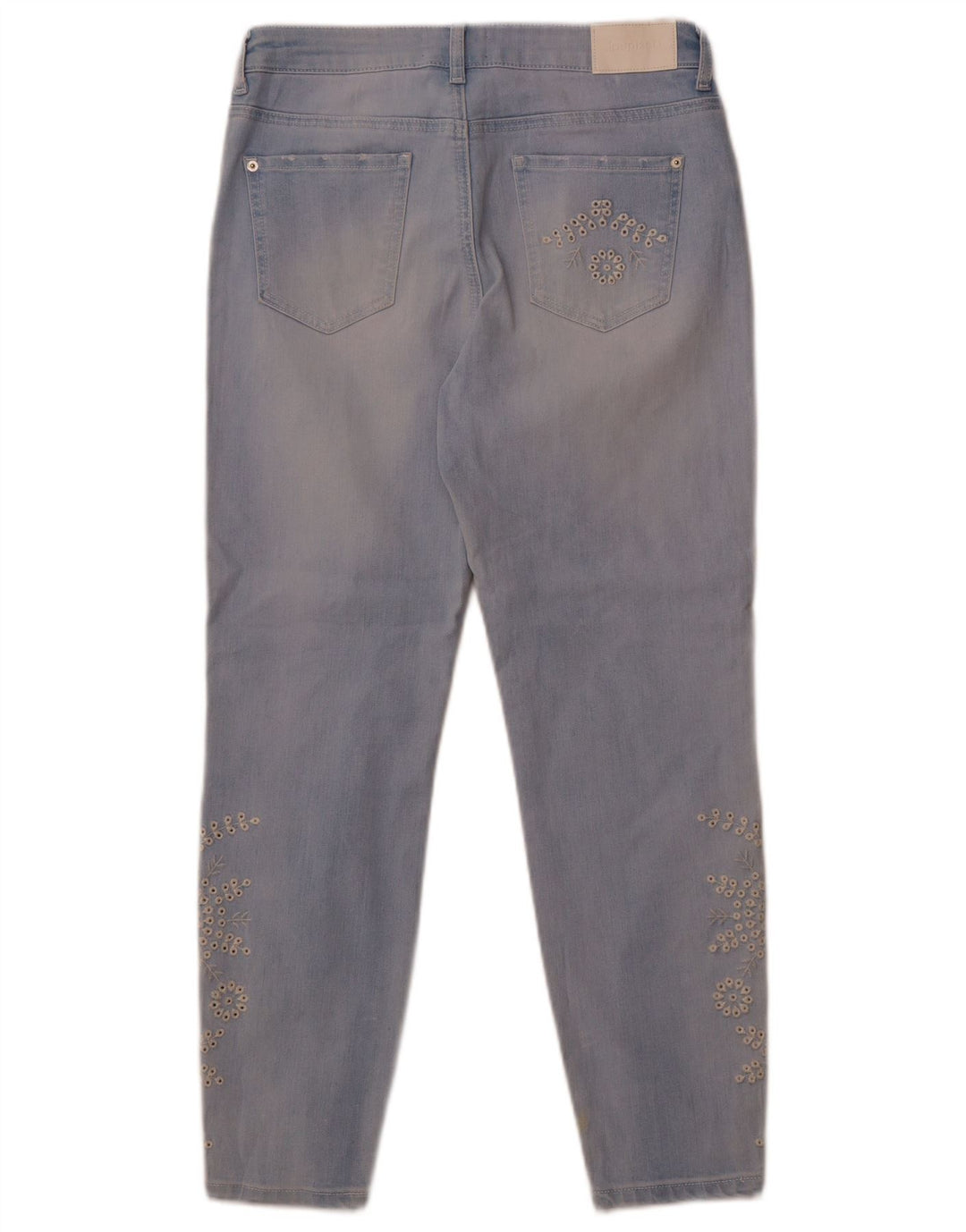 Desigual ženske uske traperice W31 L26 plavi cvjetni pamuk