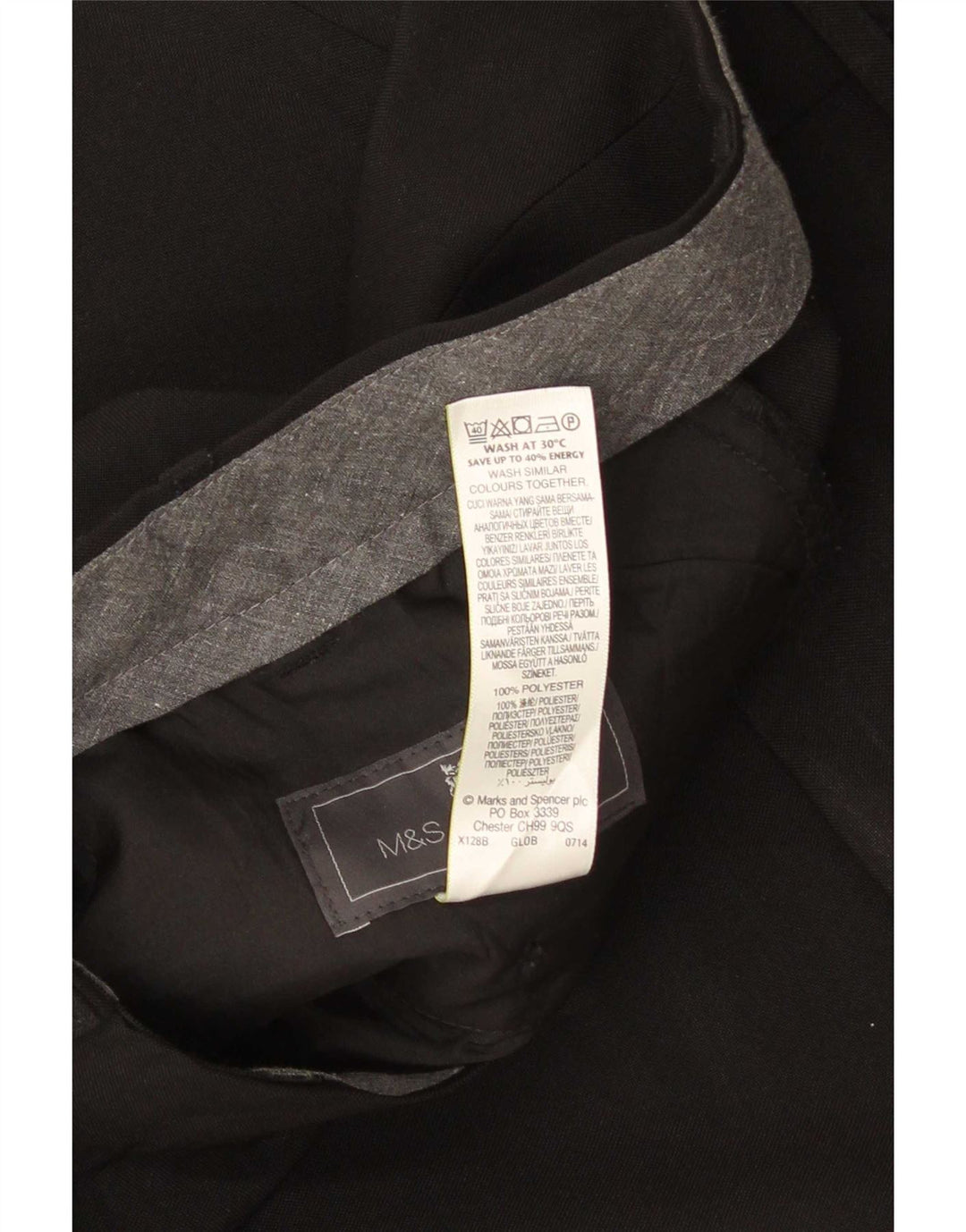 Marks & Spencer ženske hlače standardnog kroja W38 L29 crni poliester
