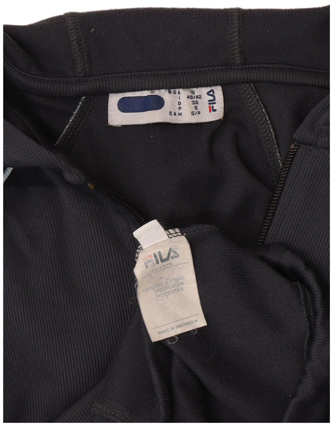 Fila ženski pulover s kapuljačom s patentnim zatvaračem IT 40/42 Mali tamnoplavi poliester