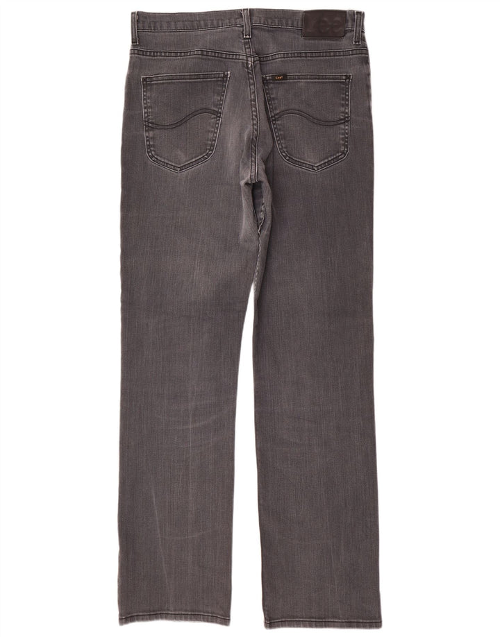 Lee Mens Brooklyn Straight Jeans W34 L34 Sivi pamuk