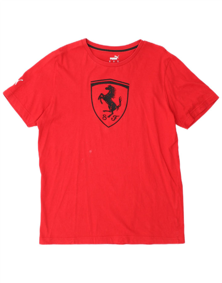 Puma muška Ferrari grafička majica srednje crvene boje