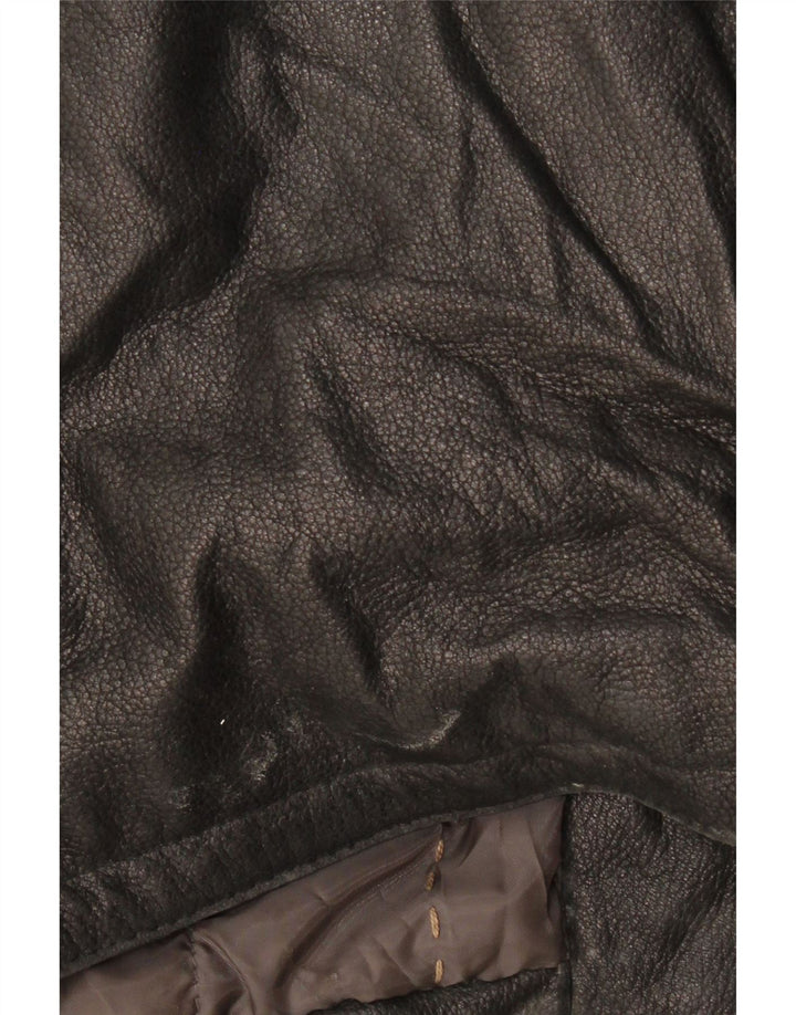 CONBIPEL muški kožni kaput s kapuljačom IT 52 veliki smeđi kožni