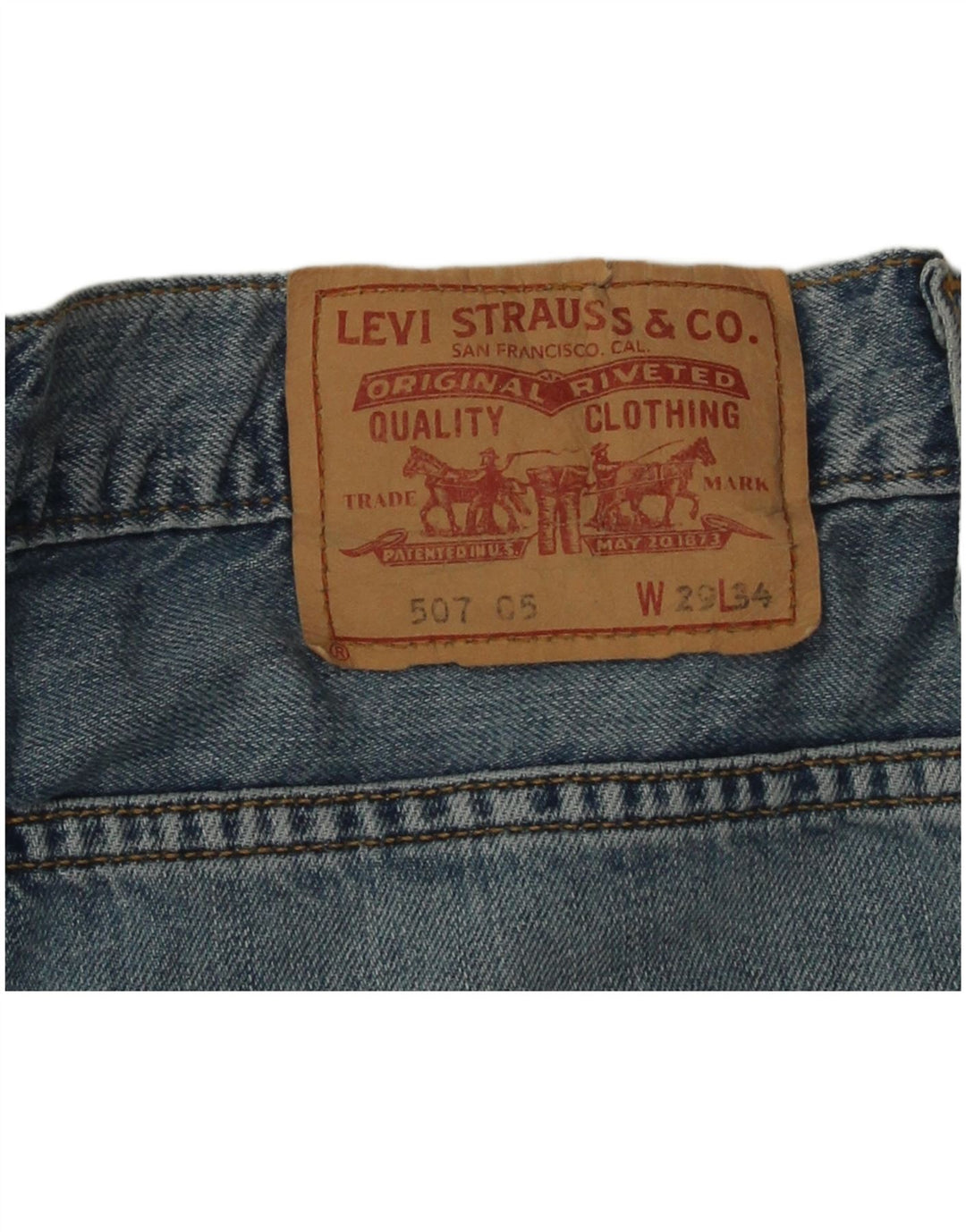 Muške traperice Levi's Bootcut W29 L30 plavi pamuk