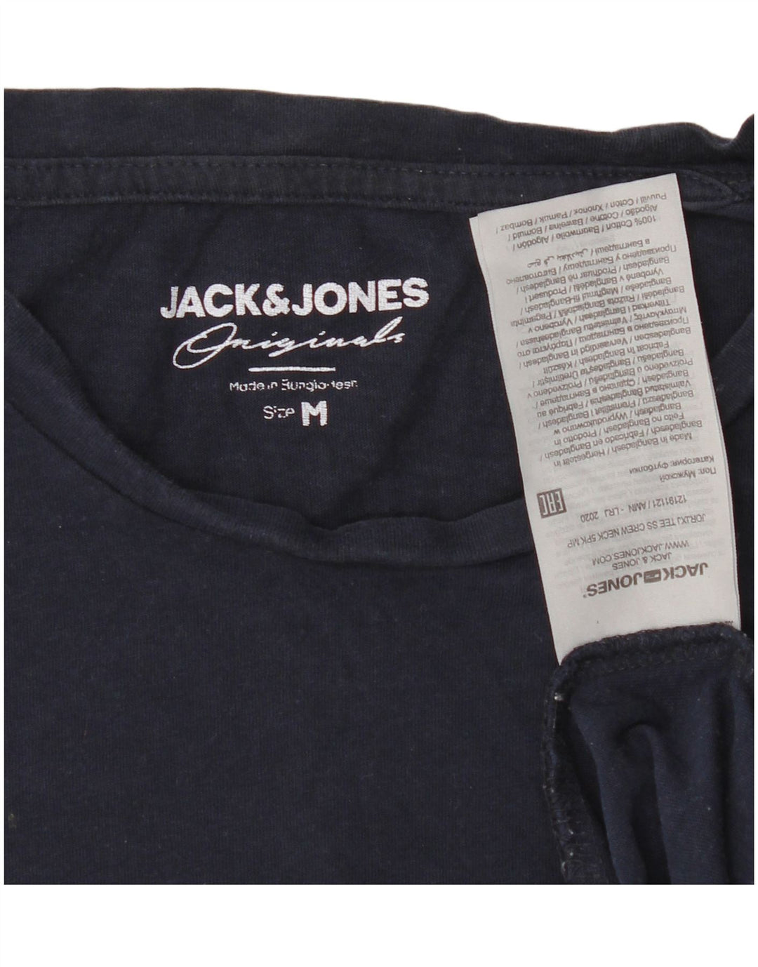 JACK & JONES Muška majica kratkih rukava srednje tamnoplavi pamuk