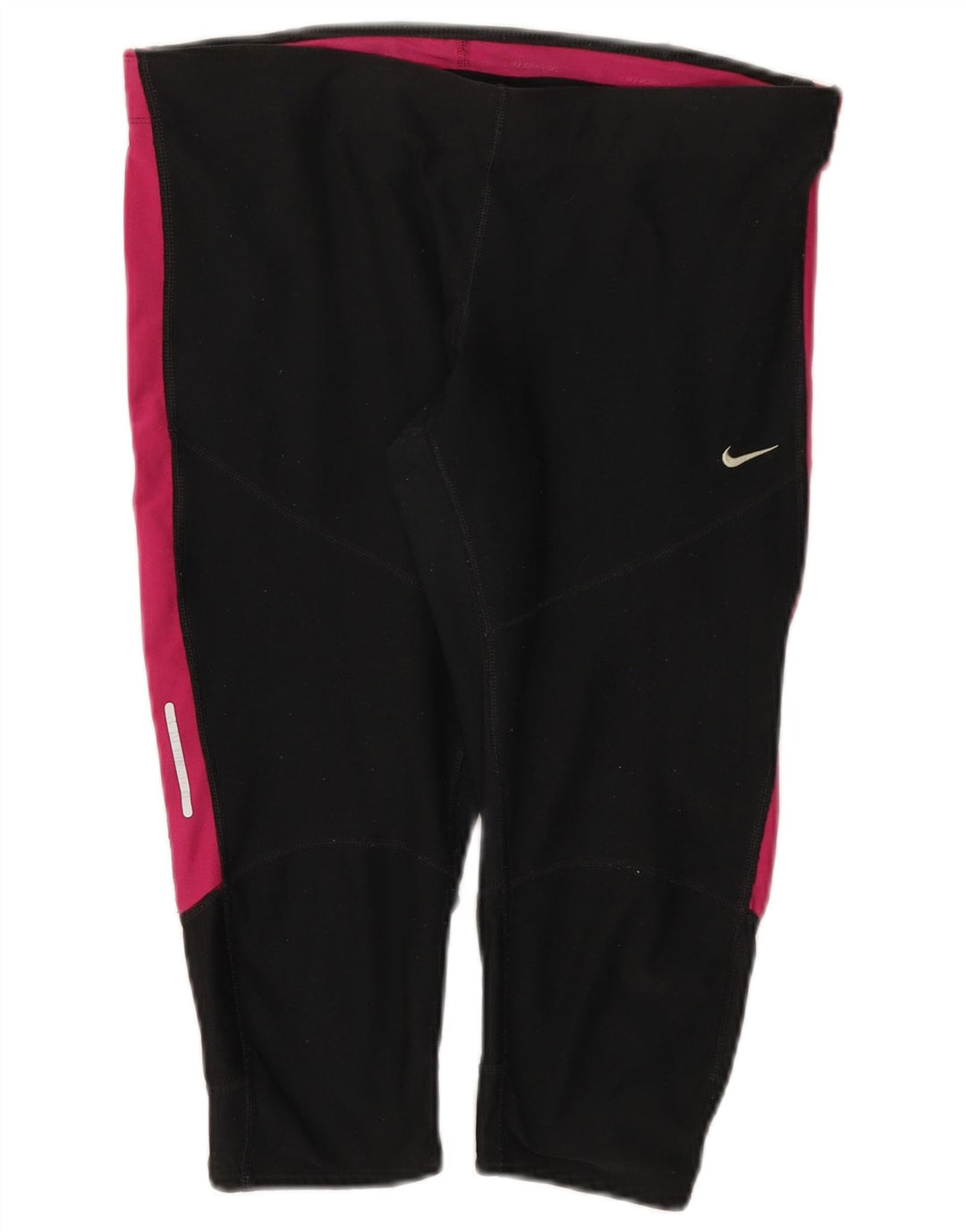 Nike Ženske Dri Fit Capri Leggings UK 14 Large Black Colourblock Poliester