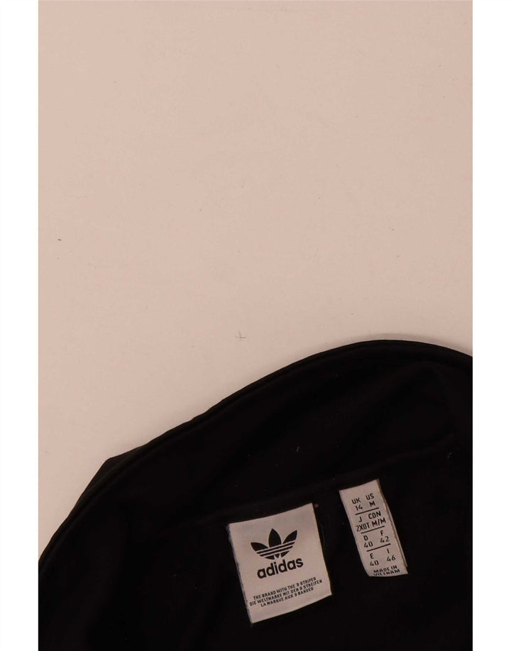 Adidas ženska gornja jakna za trenirku UK 14 srednje crna poliesterska boja