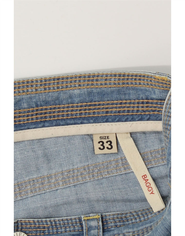 Muške široke traper kratke hlače Rifle W33 Srednje plavi pamuk