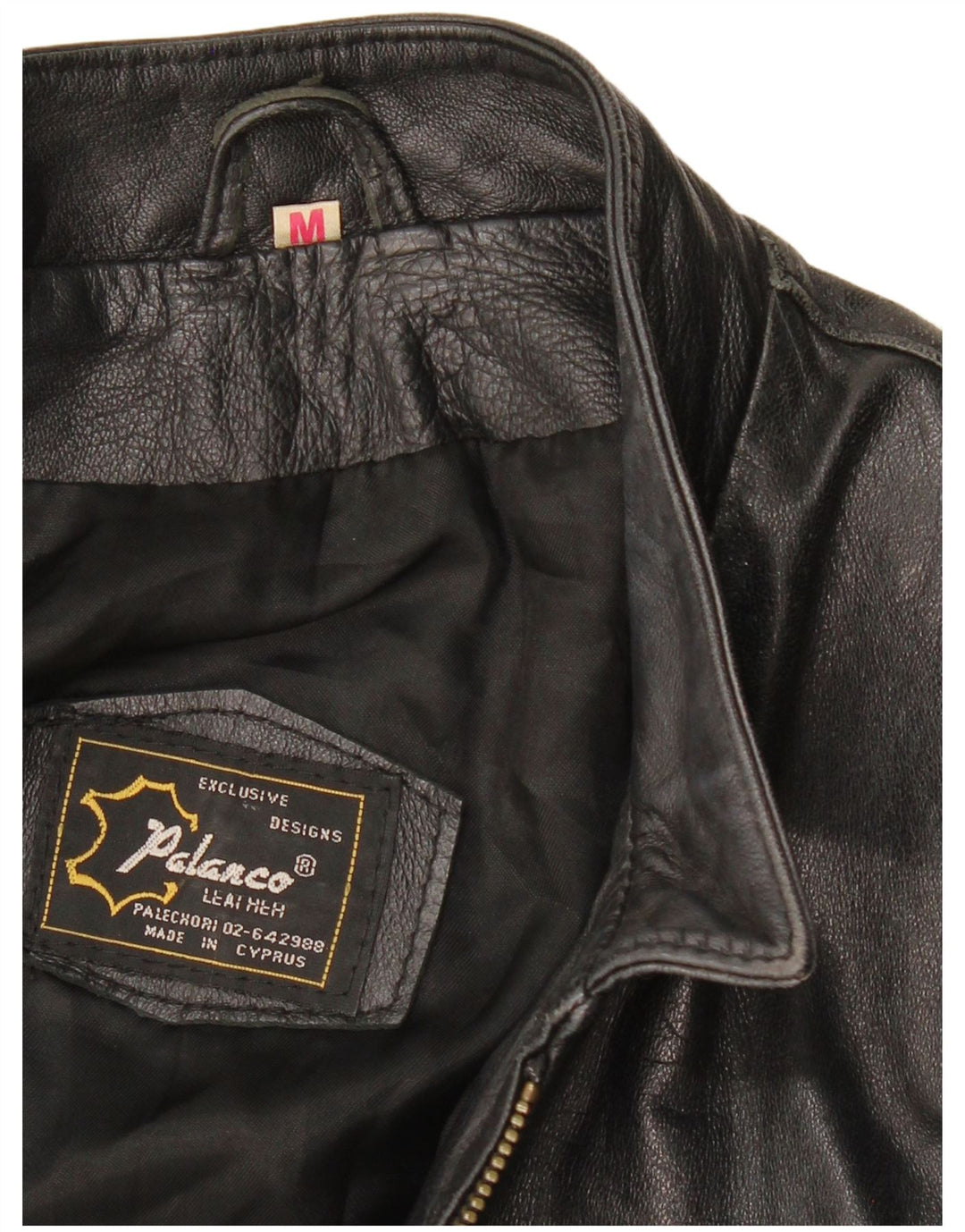 VINTAGE ženska crna kožna jakna UK 14 Srednja crna koža