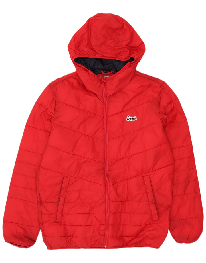 JACK & JONES Muška podstavljena jakna s kapuljačom UK 40 velika crvena