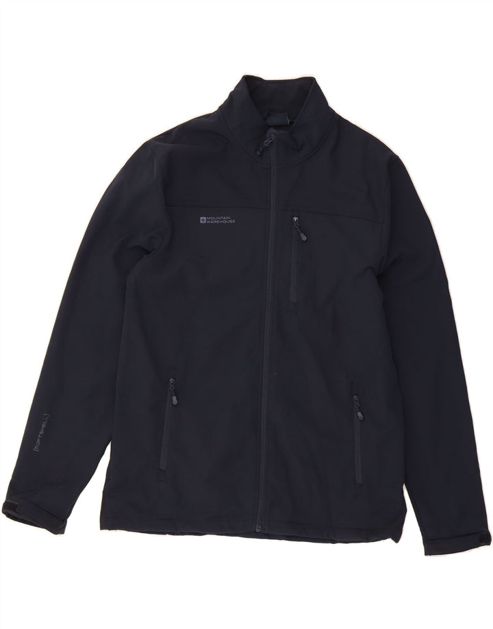 MOUNTAIN WAREHOUSE Mens Windbreaker Jacket UK 40 Large Navy Blue Polyester Vintage Mountain Warehouse and Second-Hand Mountain Warehouse from Messina Hembry 