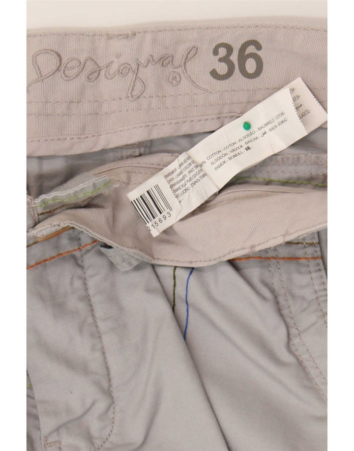 Desigual muške grafičke kargo kratke hlače W36 veliki sivi karirani pamuk
