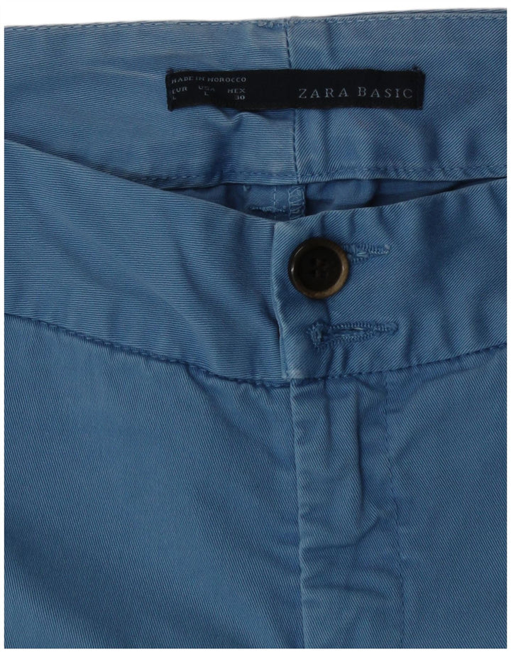 Zara ženske chino kratke hlače Large W30 plavi pamuk