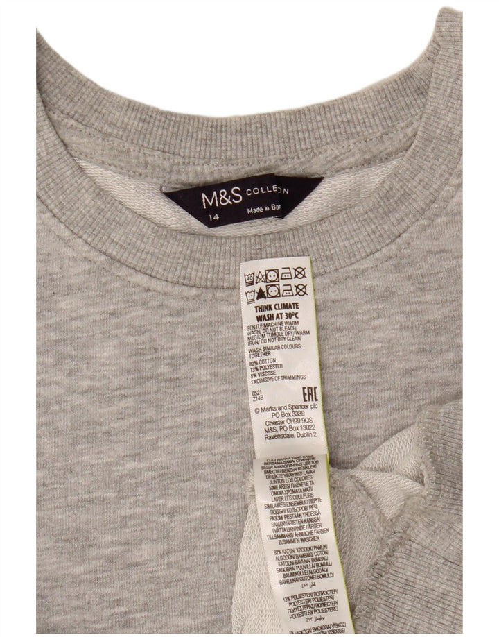 Marks & Spencer Ženska kratkotrajna majica UK 14 Large Grey Flected