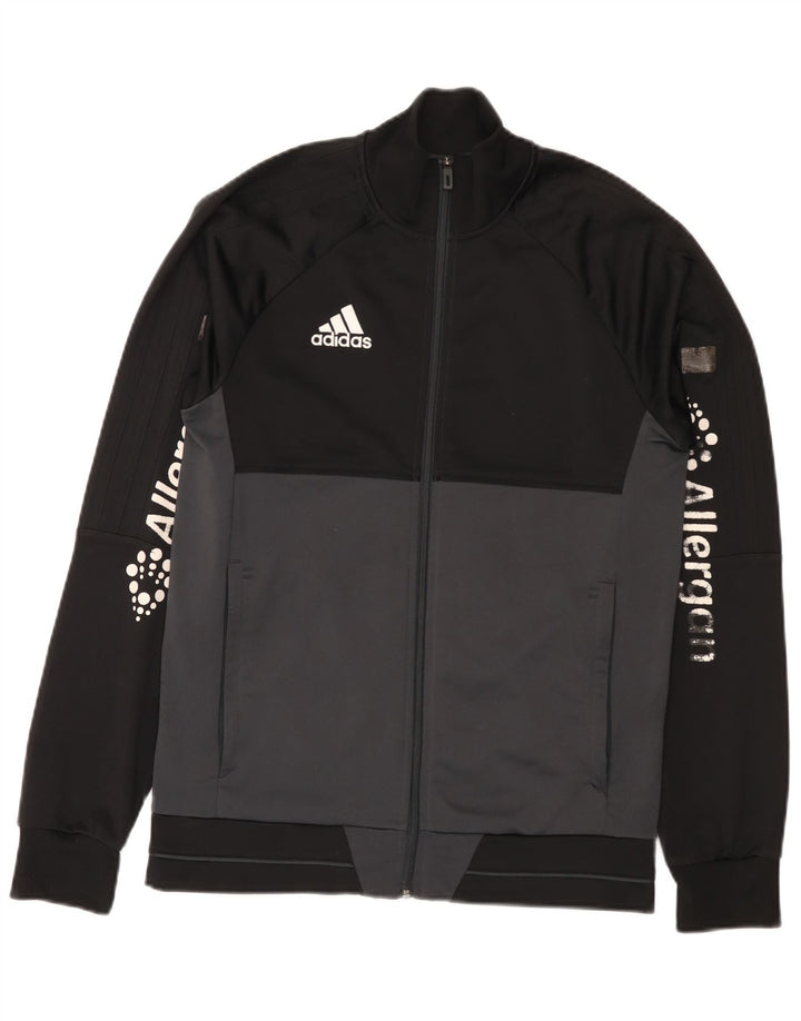 Adidas muška trenirka s grafičkim motivima, mala crna poliesterska jakna