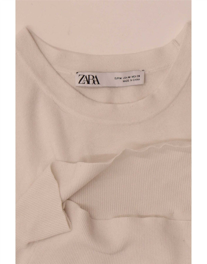 Zara ženska majica kratkih rukava UK 12 Srednje bijela