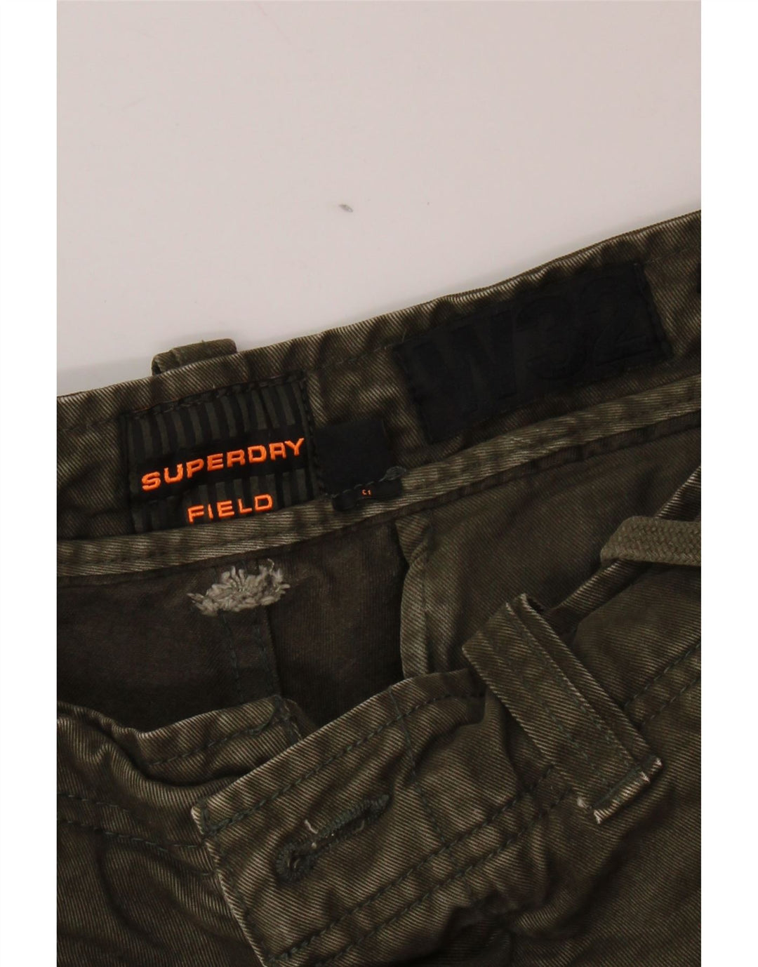 SUPERDRY muške kargo kratke hlače W32, srednji kaki pamuk
