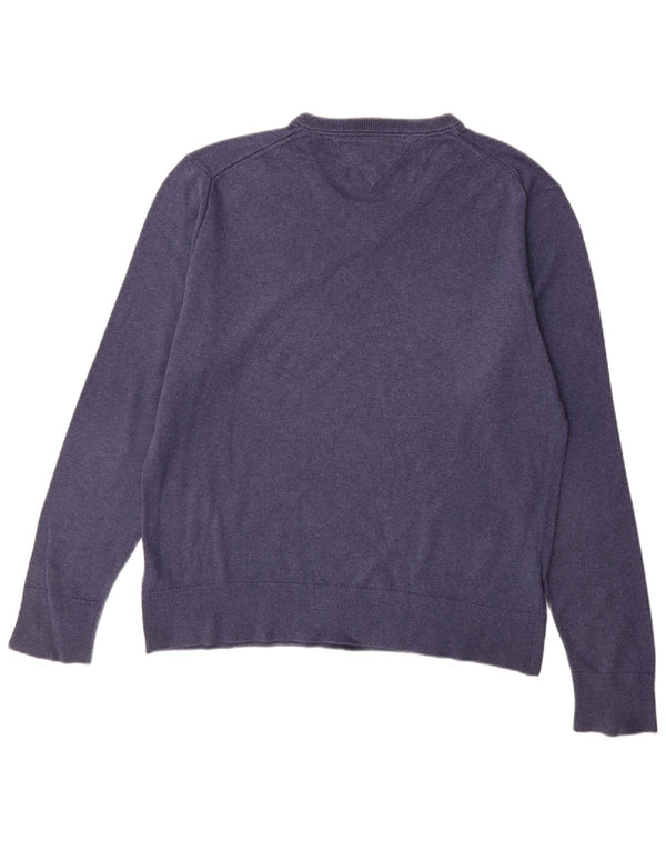 Tommy Hilfiger muški džemper s V-izrezom 2XL tamnoplavi pamuk