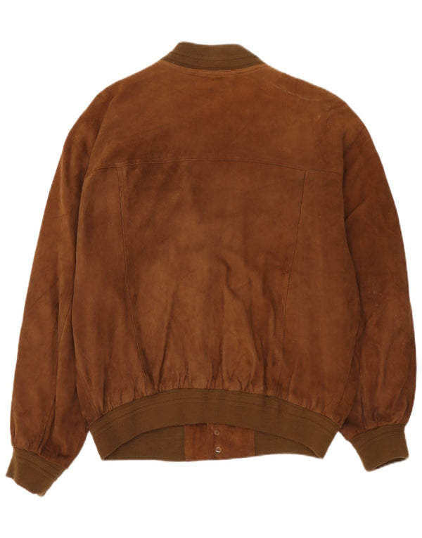 Vintage muška bomber jakna od brušene kože IT 54 2XL smeđa koža