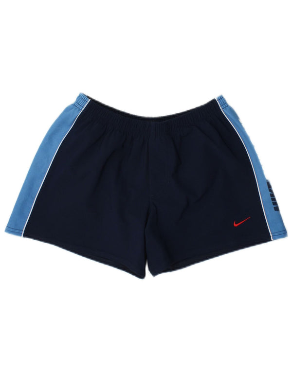 Nike ženske sportske kratke hlače UK 10 Male tamnoplave poliesterske boje