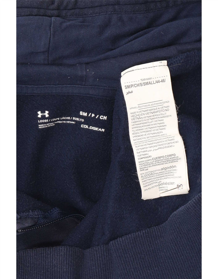 Under Armour muški pulover s kapuljačom s patentnim zatvaračem srednjeg kroja, tamnoplavi pamuk
