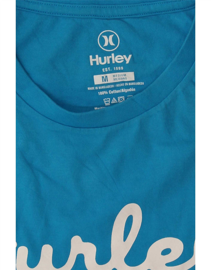 Muška majica kratkih rukava s grafičkim motivima Hurley Srednje plavi pamuk