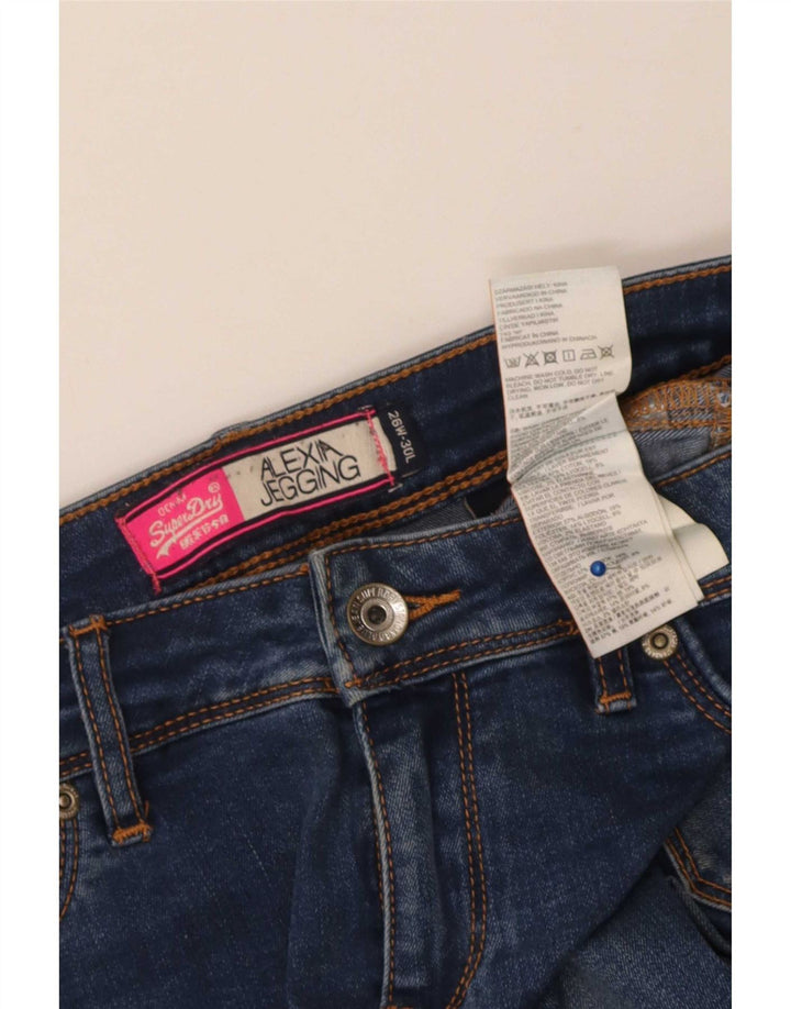 Superdry ženske traperice Alexia Jegging W26 L30 plavi pamuk