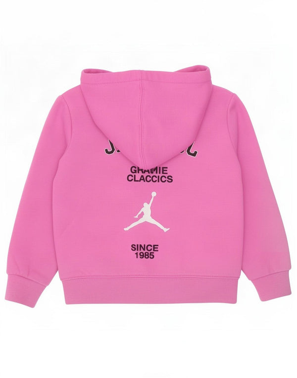 Jordan Girls Graphic Hoodie Džemper 2-3 godine, ružičasti pamuk
