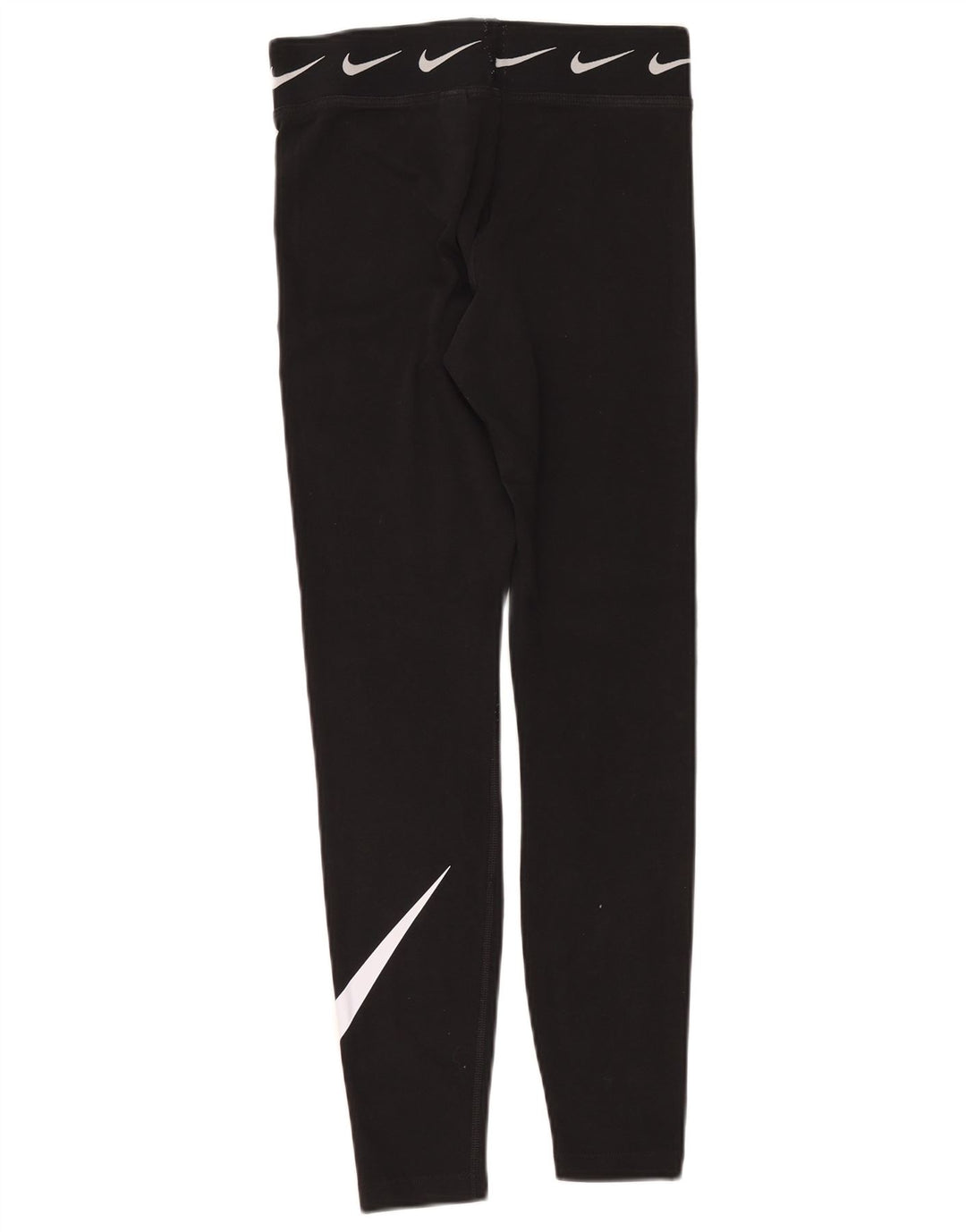 NIKE Womens Graphic Leggings UK 8 Small  Black Cotton
