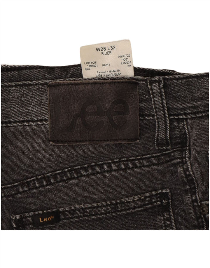 LEE Womens Rider Slim Jeans W28 L32 Grey Cotton