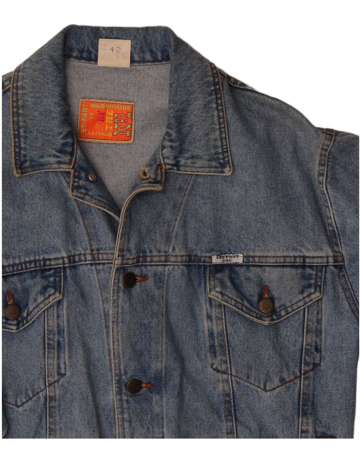 VINTAGE Ženska traper jakna EU 42 Large Blue Cotton