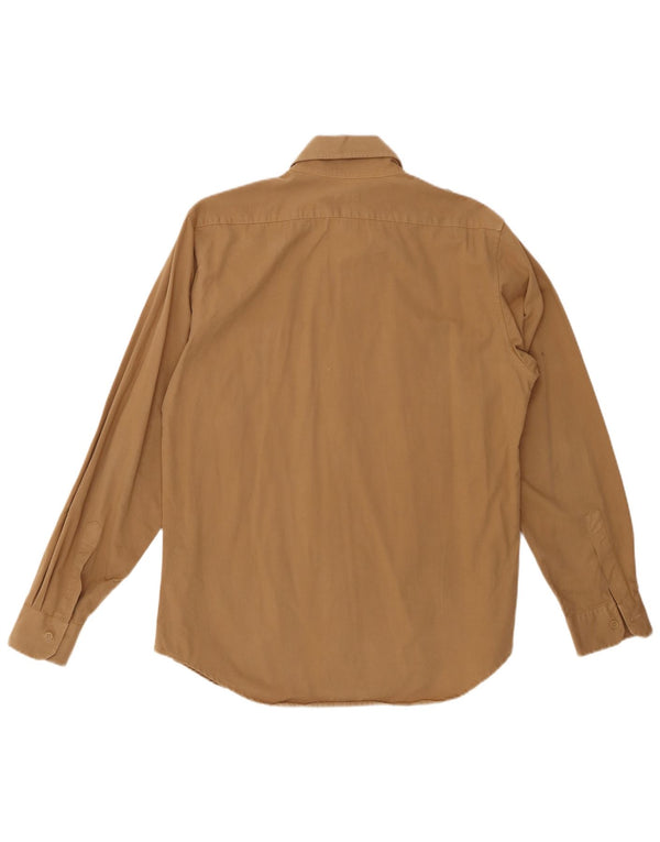 BENETTON Mens Military Flannel Shirt Medium Beige