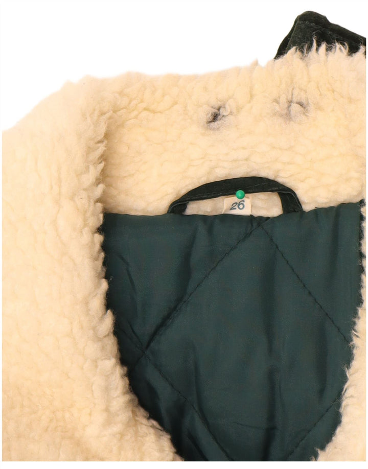 Vintage muška antilop jakna UK 42 XL kaki geometrijska vuna