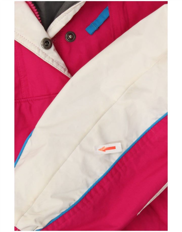 Columbia ženska prevelika anorak jakna s kapuljačom UK 10 Small Pink Colourblock
