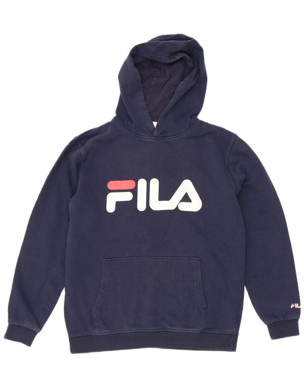 Fila Boys majica s kapuljačom s kapuljačom 13-14 godina, tamnoplavi pamuk