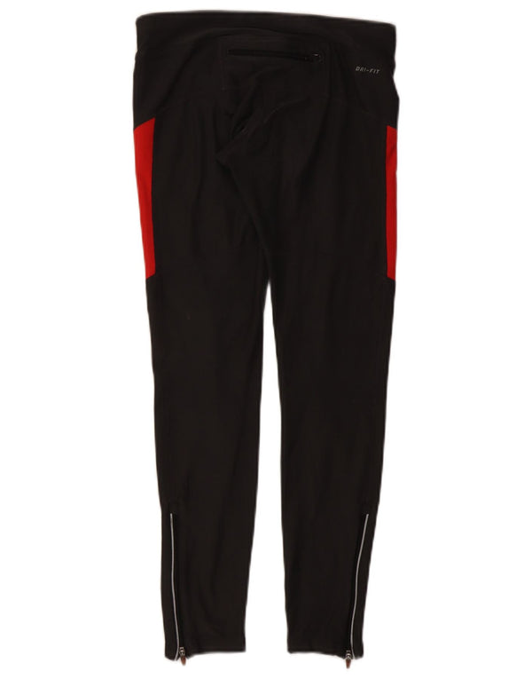 Nike Ženske Dri Fit Leggings UK 8 Male crne Colourblock Poliester