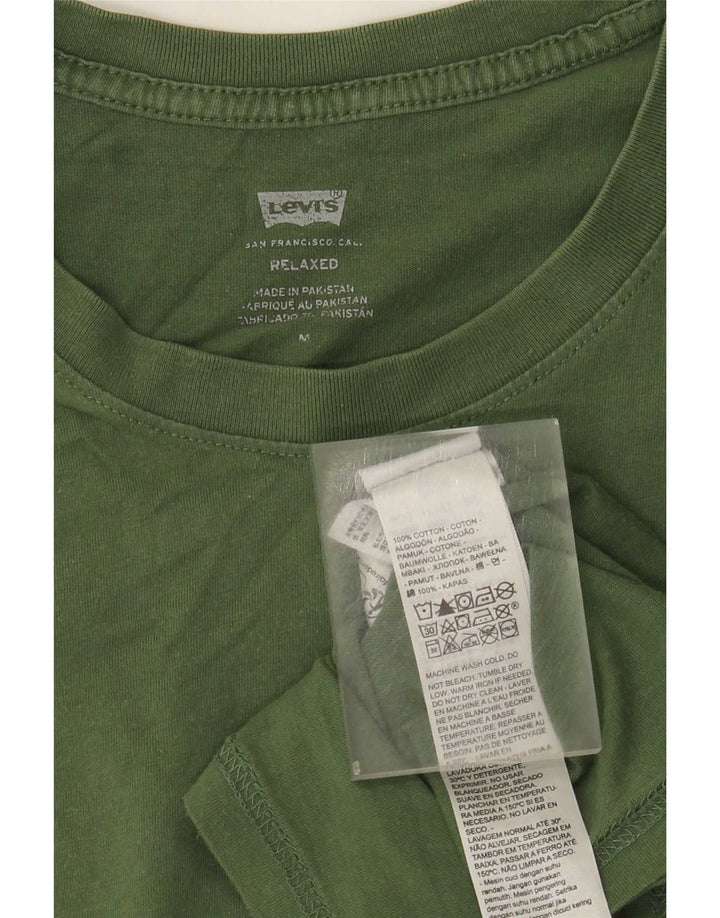 Levi's muška opuštena majica kratkih rukava Srednje zeleni pamuk